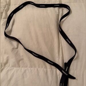 CHANEL Black Logo Ribbon